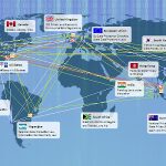 図2　データセンターの場所と各国の法令